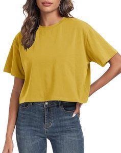 Vêtements d'extérieur pour femmes, t-shirt court en coton à manches courtes pour le printemps et l'automne, impression de logo personnalisée pour le printemps et l'été - Product Image 4
