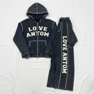 Conjunto deportivo personalizado para hombre, chándal ajustado con capucha y cremallera, pantalones jogger, ropa deportiva para gimnasio, sudadera, trajes para correr, ropa atlética. - Product Image 1