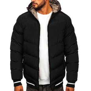 Men's Fashion Custom Logo Puffer Winter Jacket Windproof <b>Waterproof</b> <b>Padded</b> Hooded Collar Puffer Jackets - Product Image 5