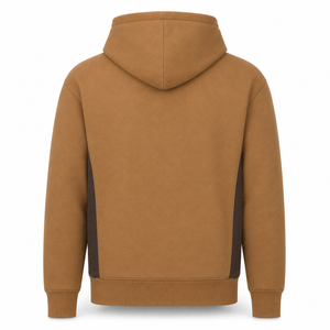Sudadera con Capucha de Punto Oversize Marrón Camel Premium con Bolsillo Canguro, Hombros Caídos, Paneles Laterales, Antiarrugas y Transpirable - Product Image 2
