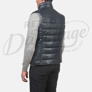 Chaleco Acolchado Negro para Hombre, Chaleco de Invierno Cálido y Acolchado, Chaqueta sin Mangas Personalizada, Chaleco de Moda para Hombre - Product Image 2