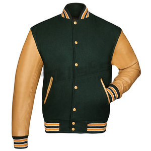 Chaqueta Letterman con Mangas de Cuero Personalizadas, Diseño Clásico, Material Duradero, Uso Cómodo - Product Image 4