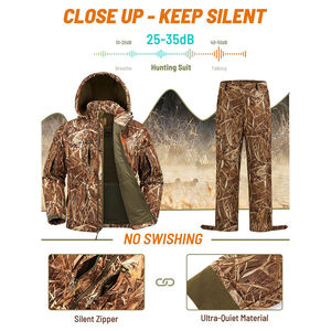 Traje de Caza Impermeable para Hombre, Camuflaje, Chaqueta Táctica de Forro Polar Térmico y Pantalones, Patrón de Hierba de Caña, Equipo de Pesca para Exteriores - Product Image 3