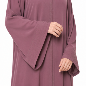Saudi Elite Modest <b>Abaya</b> Royal Pink Modest Wear <b>Abaya</b> Noir Saudi style <b>Abaya</b> Best Wear Minimalist Saudi Style <b>Abaya</b> for Women - Product Image 1