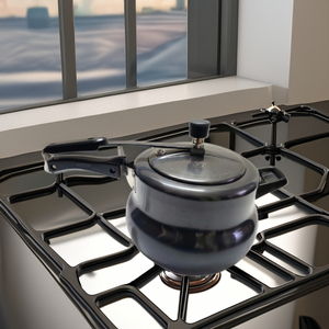 Cứng Anodised 7L nhôm Nồi áp suất cao cấp chất lượng màu đen hộ gia đình nồi với bếp gas khả năng tương thích nhà máy Giá bán - Product Image 1