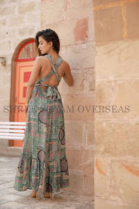 Robe longue en soie décontractée, nouvelle Collection d'été 2023 - Product Image 2