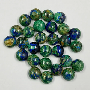 Unique 9mm Naturel Azurite Malachite Cabochon AAA Qualité Vert Semi-Précieux Pierre Précieuse en Vrac pour la Fabrication de Bijoux - Product Image 1