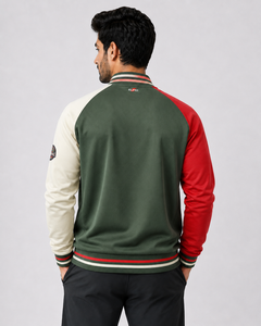 <b>Men</b> Compact <b>Varsity</b> <b>Jacket</b> Classic Letterman Baseball <b>Bomber</b> Coat Lightweight Soft Fabric Compact <b>Varsity</b> <b>Jacket</b> Front Casual - Product Image 2