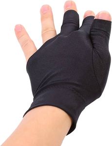 ถุงมือบิลเลียดแบบครึ่งนิ้วพร้อมสายรัดข้อมือปรับได้สำหรับฝึกซ้อมสนุกเกอร์พูลกีฬาสำหรับทุกเพศ - Product Image 1