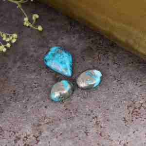 Turquesa Azul Natural al por Mayor, Cabujón en Forma de Pera, Piedra Preciosa Suelta para Joyería - Product Image 3