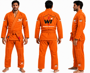 Kimono de BJJ Naranja 100% Algodón, Duradero, Corte Regular, Kit de Ropa de Artes Marciales para Hombre - Product Image 4
