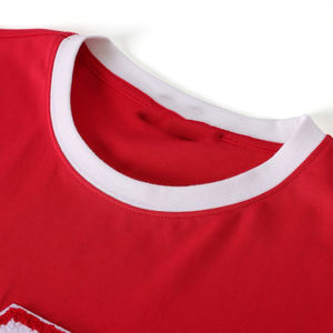 Camisetas B2B personalizadas con letras bordadas en chenilla, 100% algodón, transpirables, de manga corta, corte regular para hombre, estilo griego. - Product Image 5