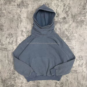 Fashion high collar heavyweight <b>oversized</b> <b>hoodie</b> unisex custom logo <b>men</b> streetwear custom <b>hoodie</b> - Product Image 4