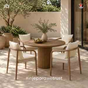 Furniture Modern Woven Rope Dining Chair Luxury Minimalist Walnut <b>Frame</b> Armchair with Cushion for Garden and Restaurant - Product Image 6