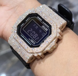 Reloj Digital con Incrustaciones de Diamantes de Imitación en Oro Rosa, Joyería Hip Hop de Lujo, Reloj de Pulsera con Diamantes para Hombre y Mujer - Product Image 5