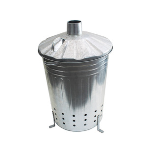 Incinerador de acero galvanizado de gran venta, quemador de hojas para exteriores con tapa, incinerador de residuos de jardín para uso en exteriores - Product Image 3