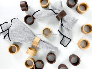 Anneau de serviette en bois de qualité supérieure, best-seller, fait à la main, en bois de qualité supérieure, décoration de table à manger pour la maison et la cuisine - Product Image 4