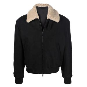 Veste de Letterman avec manches en laine originales et corps en laine Style américain avec couleur de fourrure veste unisexe manteau de mode - Product Image 1