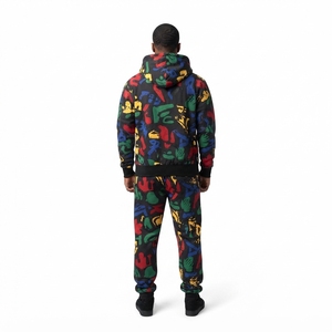 Men's Premium Heavyweight Cotton Jacquard Full Zip Hoodie-<b>90s</b> Heritage Streetwear Custom OEM <b>Sweatshirt</b> - Product Image 2