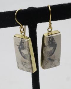 Pendientes de Aro de Ágata Natural con Plata Alemana – Joyería Artesanal de Aro con Piedras Preciosas para Mujer - Product Image 3