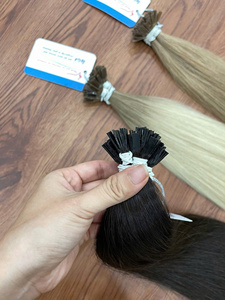 Extensions de cheveux humains vietnamiens bruts à pointe plate en kératine, cuticules alignées, double épaisseur, haute qualité, ondulés naturels - Product Image 3
