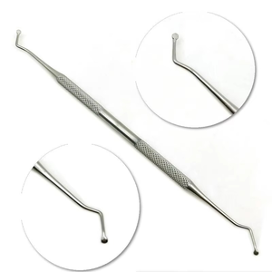 Cucharas Excavadoras Dentales Premium de Acero Inoxidable Reutilizables y Autoclavables de Doble Punta para la Eliminación de Caries y Dentina - Product Image 1