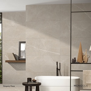 Promotion Stock : Carreaux de Sol et Mur en Porcelaine Polie Effet Marbre Brun Glacé 60x120 à Motif Aléatoire pour Salle de Bain - Product Image 5