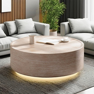 Mesa de Centro de Madera de Diseño Italiano Moderno y Minimalista para Apartamentos Pequeños, Mueble para Sala de Estar, Fácil de Limpiar, No Plegable - Product Image 2