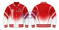 Delta |   Sigma |   Veste universitaire en satin ombré pour femme Theta, broderie de lettres grecques, manches longues, col rabattu, veste en satin côtelé