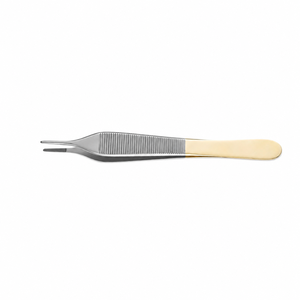 Pinzas Quirúrgicas Adson 1x2 con Dientes, de Acero Inoxidable, Pinzas Dentales Reutilizables con Certificación CE - Product Image 1