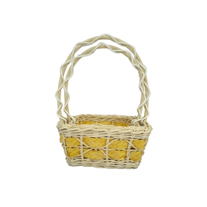 Eco-friendly <b>Square</b> Rattan & Bamboo Woven <b>Basket</b> Multi-purpose Decor for Flowers Fruits Eggs and Accessories - Product Image 1