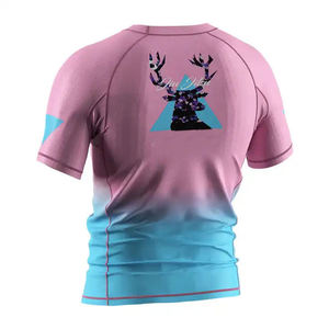 T-shirt de compression anti-bactérien à manches longues pour homme, dégradé, séchage rapide, pour MMA, BJJ, sport, natation, surf - Product Image 2