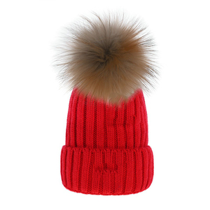 Unisex Custom Logo Ribbed Wool Knit <b>Beanie</b> Pom Pom Winter Cuffed <b>Hat</b> Character Breathable Waterproof Adjustable for Men <b>Women</b> - Product Image 5