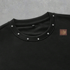 Camisetas de Algodón con Pedrería de Primera Calidad al por Mayor para Hombre, Tejido de Punto, Estilo Casual, Camiseta con Pedrería para Hombre - Product Image 4