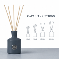 Diffuseur de parfum personnalisé bleu mat lavande 100 ml, marque privée, parfum d'ambiance, bâtonnets en rotin, OEM, écologique, non toxique