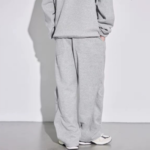 Wholesale Fashionable Baggy Sweatpants 100% Polyester <b>Canvas</b> Casual Style Mid Waist Straight Pattern Breathable High Quality - Product Image 6