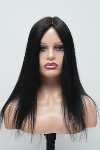 Premium Quality Silk Topper <b>Wig</b> for Women Natural Hairline, 100% Human Hair, Soft & Silky, Lightweight Hair Topper for Volume - Product Image 2