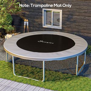 Tappeto di Ricambio per Trampolino Nero Compatibile con Ganci a V 12/14 e Molle 72/80 da 5,5 Pollici per Trampolini - Product Image 2