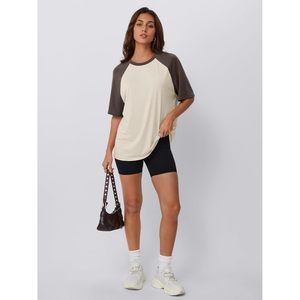 Camisetas de manga corta de gran tamaño para mujer, Camisetas básicas bonitas para entrenamiento informal de verano, 2025 - Product Image 4