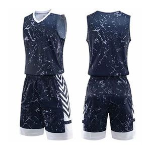 Ensemble de maillots de basket-ball sublimés personnalisés, dégradé rose noir, sans manches, col en V, uniforme - Product Image 3