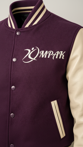 Winter Hooded Eco-Friendly American Style Cotton Fleece Contrast Sleeves Varsity <b>Jacket</b> Front Logo-Wholesale Premium Clothing - Product Image 5