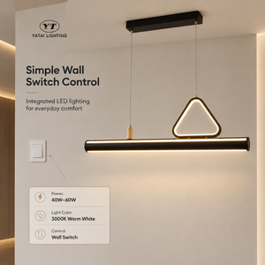 Lámpara colgante LED lineal moderna de metal negro, 3000K blanco cálido, ajustable, para comedor, isla de cocina - Product Image 4