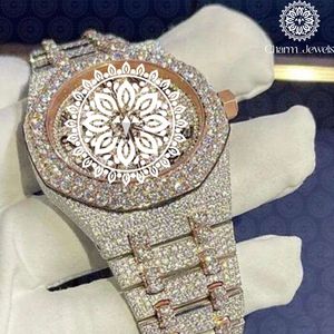 Reloj de Lujo Charm Jewels de Acero Inoxidable con Incrustaciones de Diamantes, Movimiento Mecánico Analógico, Esfera de 40 mm, Cristal de Zafiro, Moda Masculina - Product Image 2