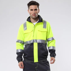 Breathable Polyester Safety Construction Uniforms Reflective Fire Resistant ANSI Class 2 EN ISO 20471 <b>Waterproof</b> Unisex - Product Image 2