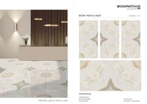 กระเบื้องพอร์ซเลนรอยัลกลอสซี่ขนาด 600x1200 มม. รูปแบบแผ่นใหญ่ พื้นผิวขัดเงาคุณภาพพรีเมียม สำหรับตกแต่งผนังและพื้นภายในและภายนอกอาคารที่ทันสมัย - Product Image 3