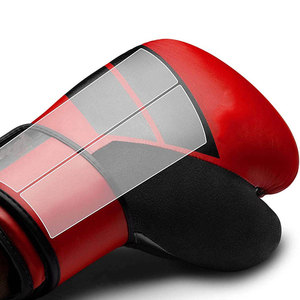 Gants de boxe en cuir rouge et noir avec fermeture à boucle, antidérapants, imperméables, unisexes pour l'entraînement de boxe pour adultes - Product Image 2
