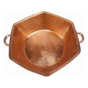 Cuenco de cobre 100% para pedicura y baño de pies, diseño martillado, tina redonda de cobre y recipiente para pedicura, venta al por mayor - Product Image 3