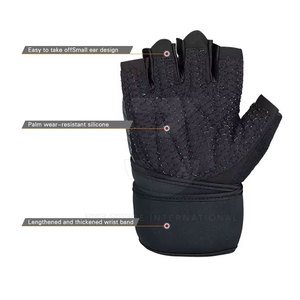 Custom Neoprene Weight Lifting Fitness Gloves Ventilated Design Adjustable Wrist <b>Strap</b> Customizable Color/Size High Quality Wear - Product Image 2