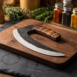 Couteau Ullu Apex Blades International, fabriqué à la main en acier inoxydable, manche en bois de rose, coupe-pizza de cuisine, durable, compatible lave-vaisselle - Product Image 6
