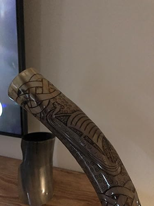 Cuerno de Búfalo Natural Ecológico Hecho a Mano FAIZA CRAFT, Juego de Cuernos para Beber, Cerveza Ale, Estilo Medieval Vikingo Auténtico - Product Image 4